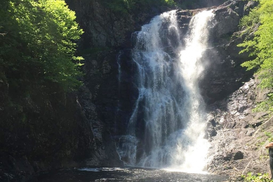 A large waterfall