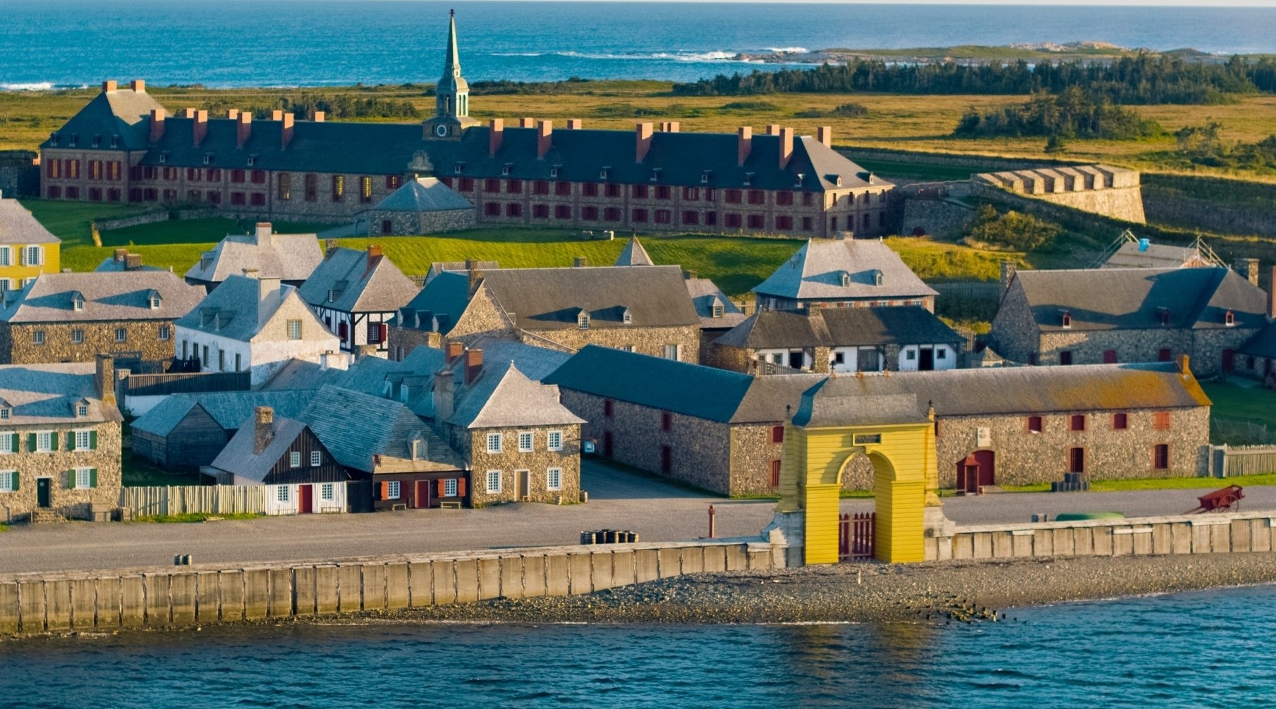 A historical fortress overlooking the ocean