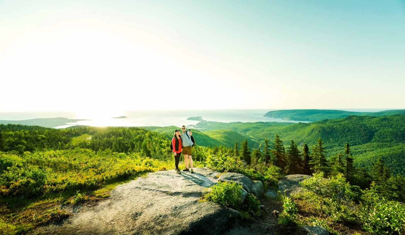 People hiking on mountain