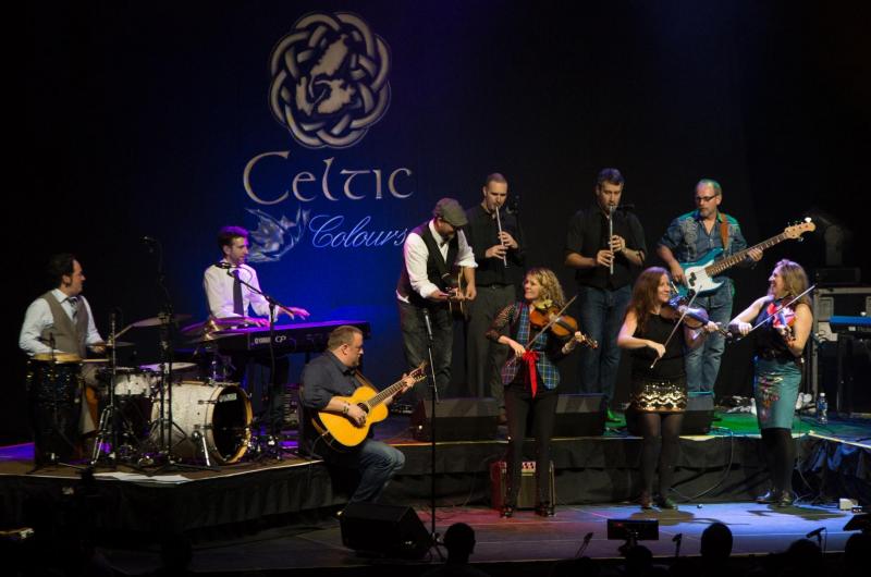 A musical group performs during Celtic Colours International Festival